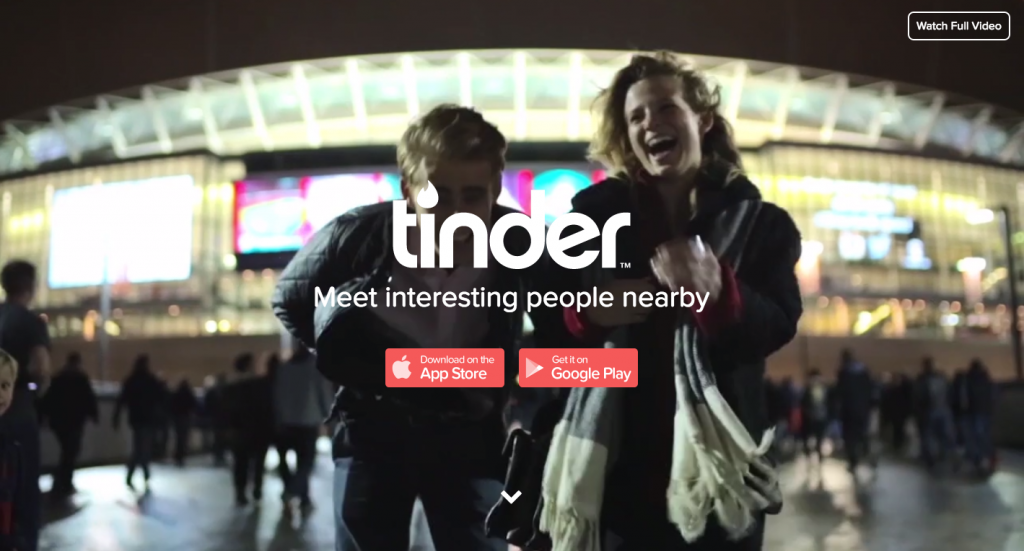 Tinder page application